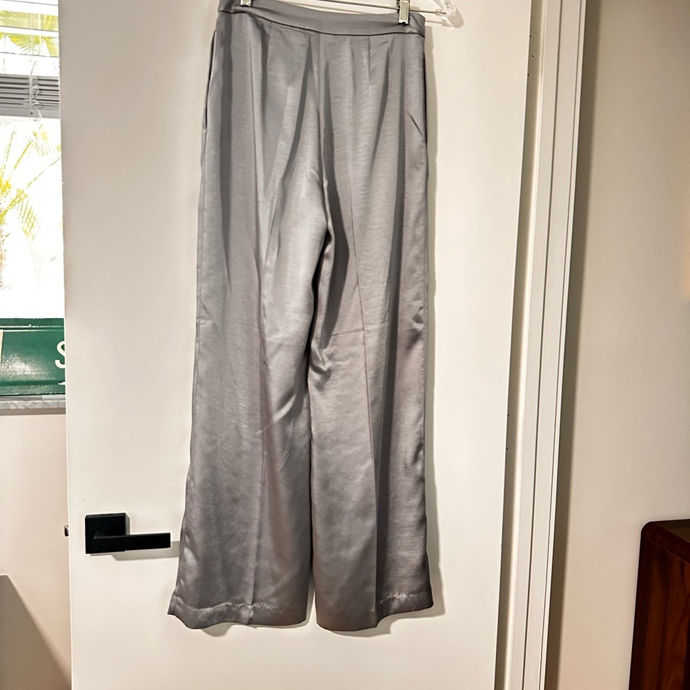 Elegant Gray Wide Leg Pants